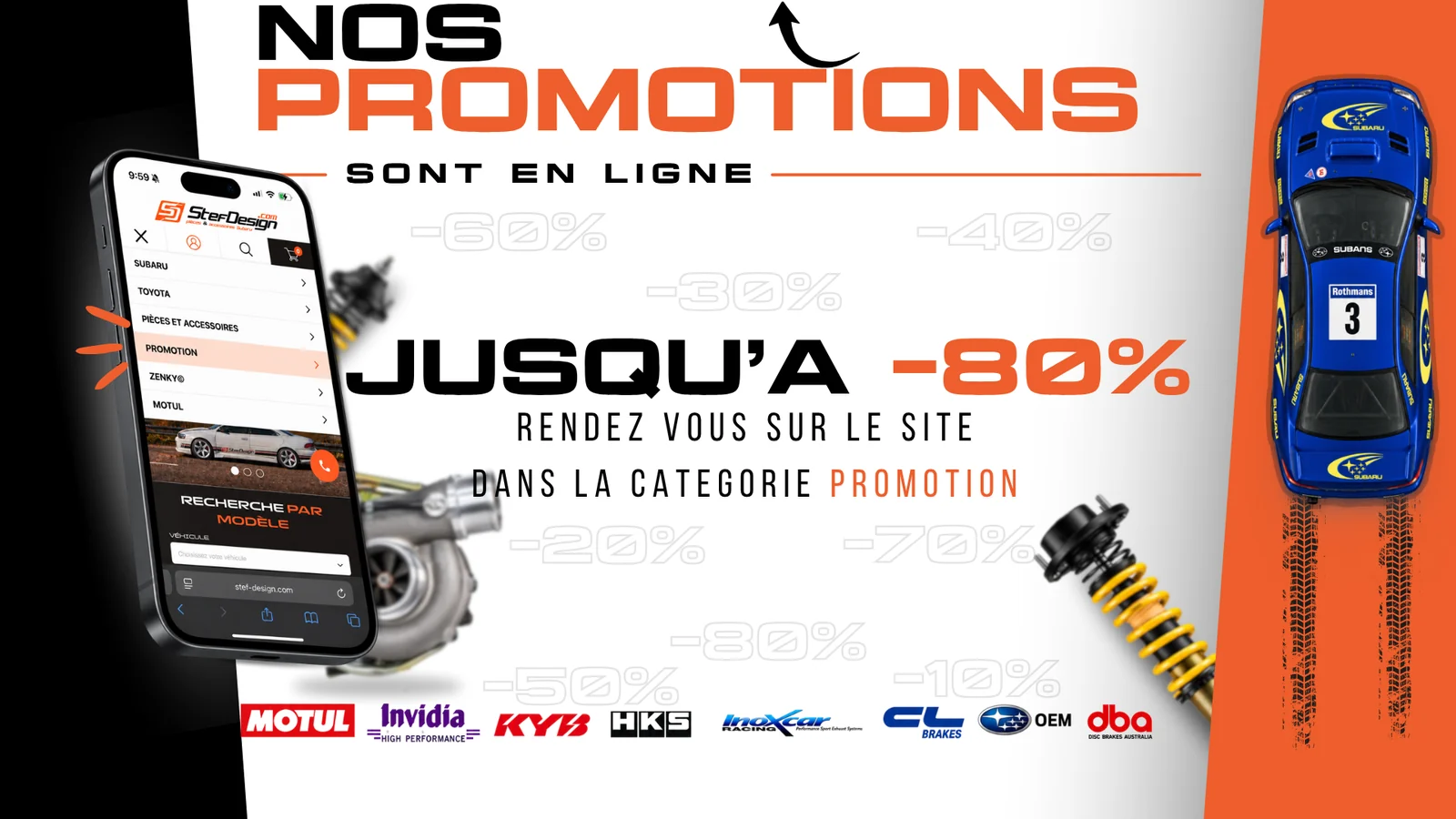 Campagne promotionnelle officielle comprenant un vrai mockup téléphone
